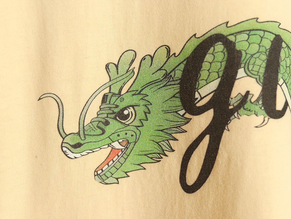 Gucci dragon print short sleeve