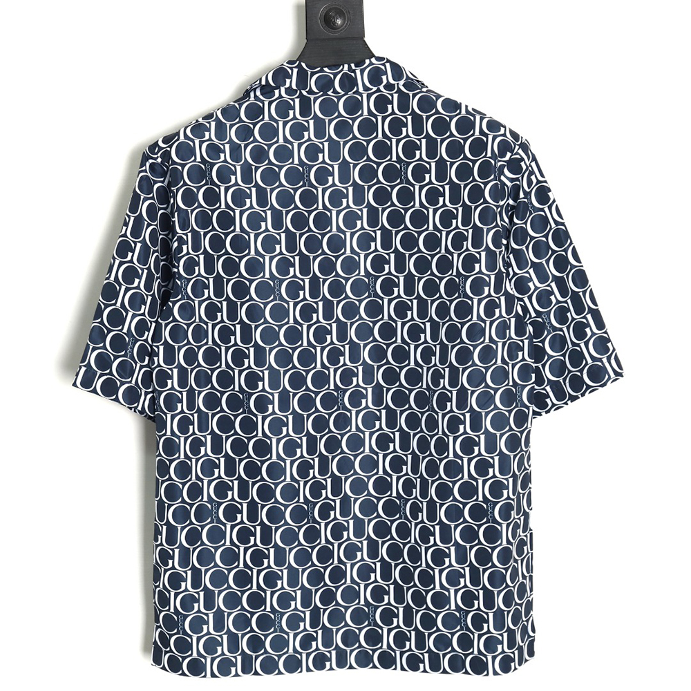 Gucci all over letter print short sleeve shirt