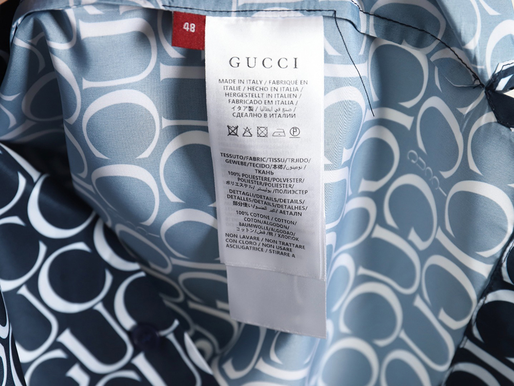 Gucci all over letter print short sleeve shirt