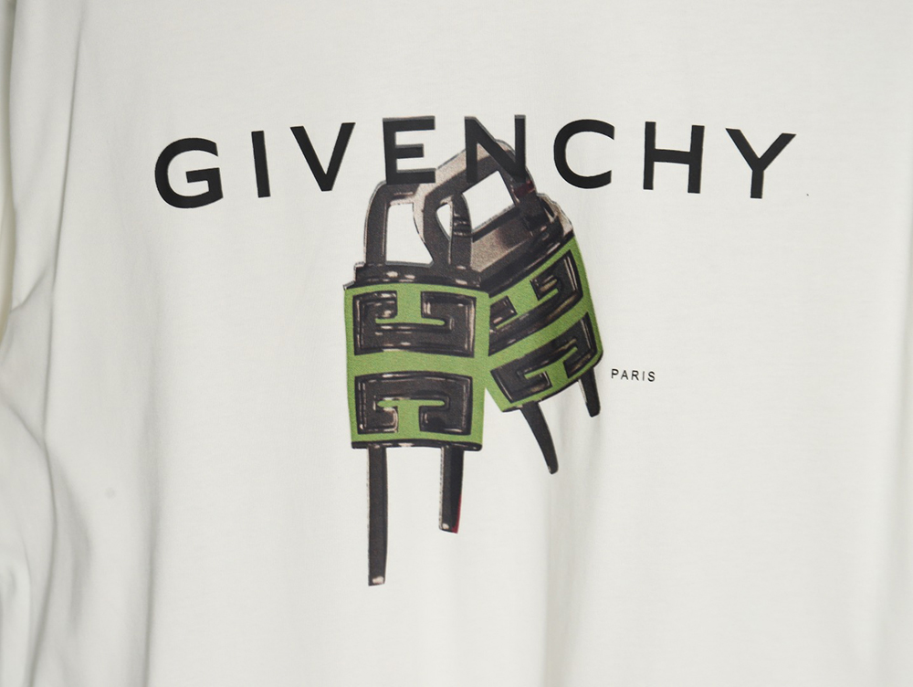 Givenchy lock letter print short sleeves