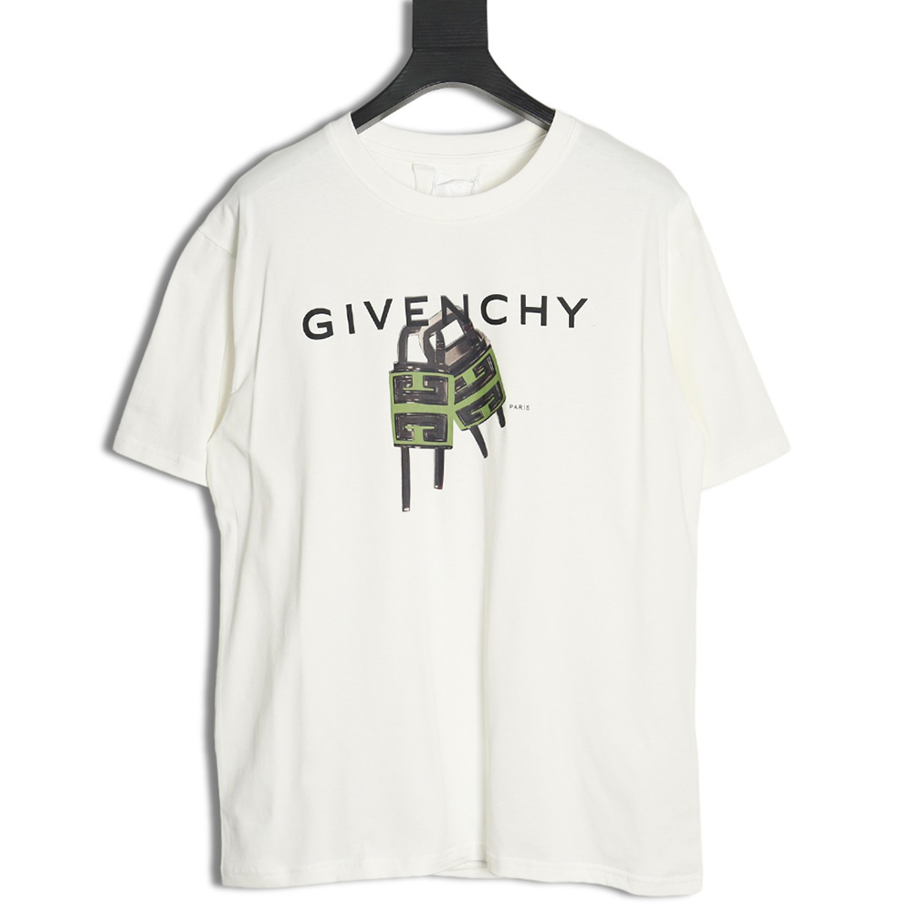 Givenchy lock letter print short sleeves