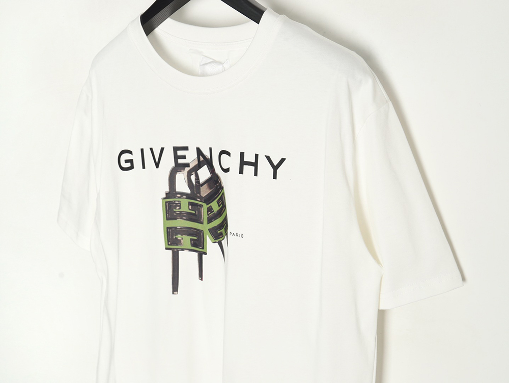 Givenchy lock letter print short sleeves