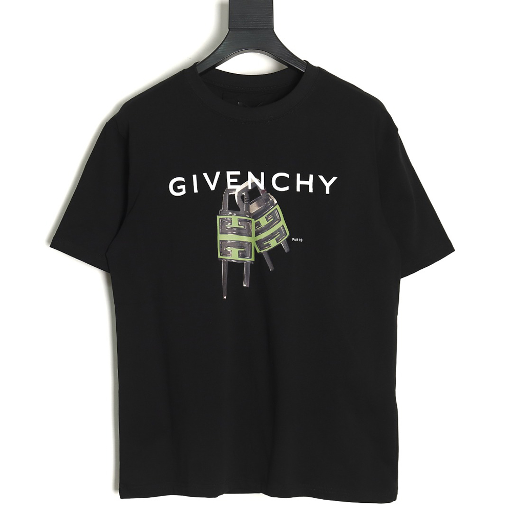 Givenchy lock letter print short sleeves TSK1