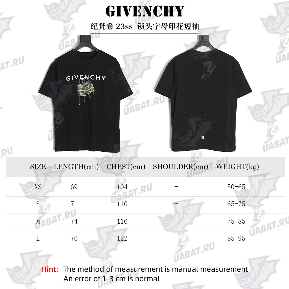 Givenchy lock letter print short sleeves TSK1