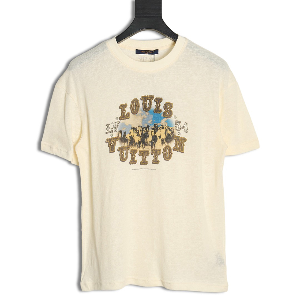 Louis Vuitton Linen Cotton Cloud Short Sleeve T-Shirt