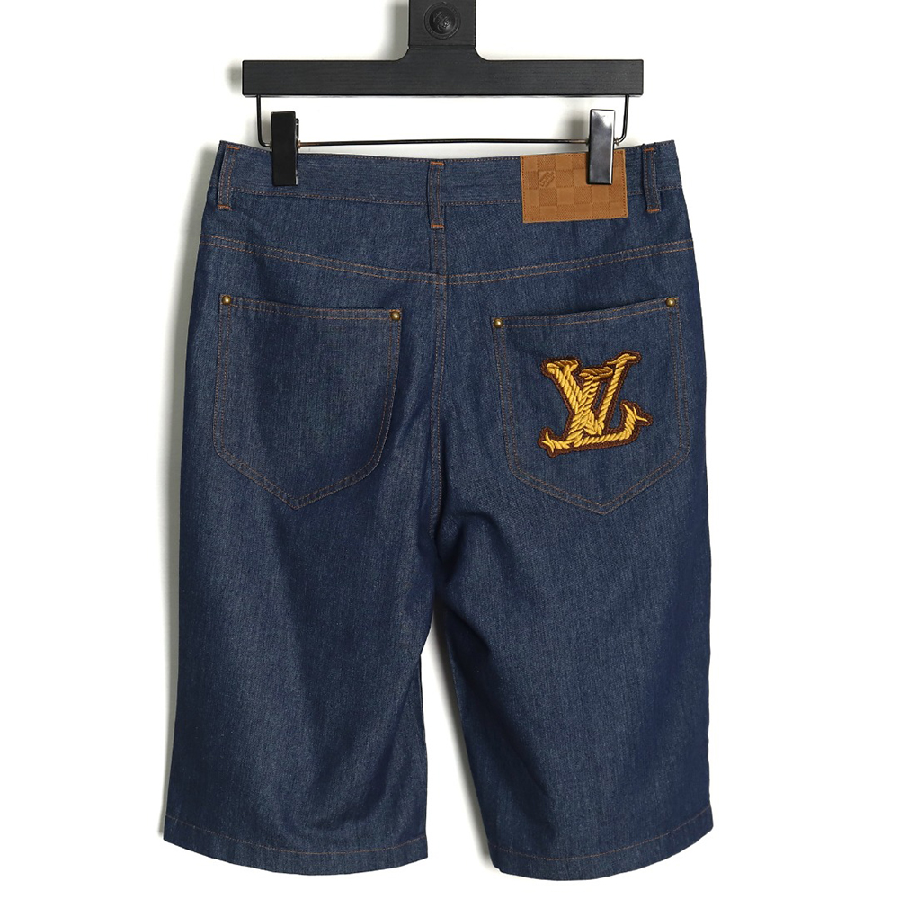 Louis Vuitton Rope embroidered denim shorts