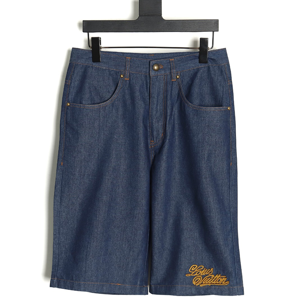 Louis Vuitton Rope embroidered denim shorts