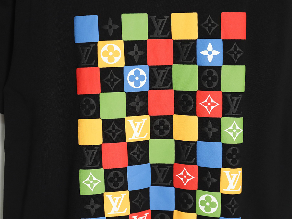 Louis Vuitton Checkerboard Color Short Sleeve T-Shirt TSK1