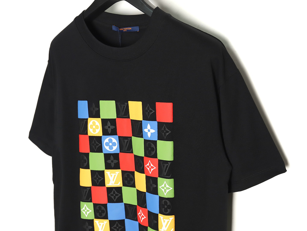 Louis Vuitton Checkerboard Color Short Sleeve T-Shirt TSK1