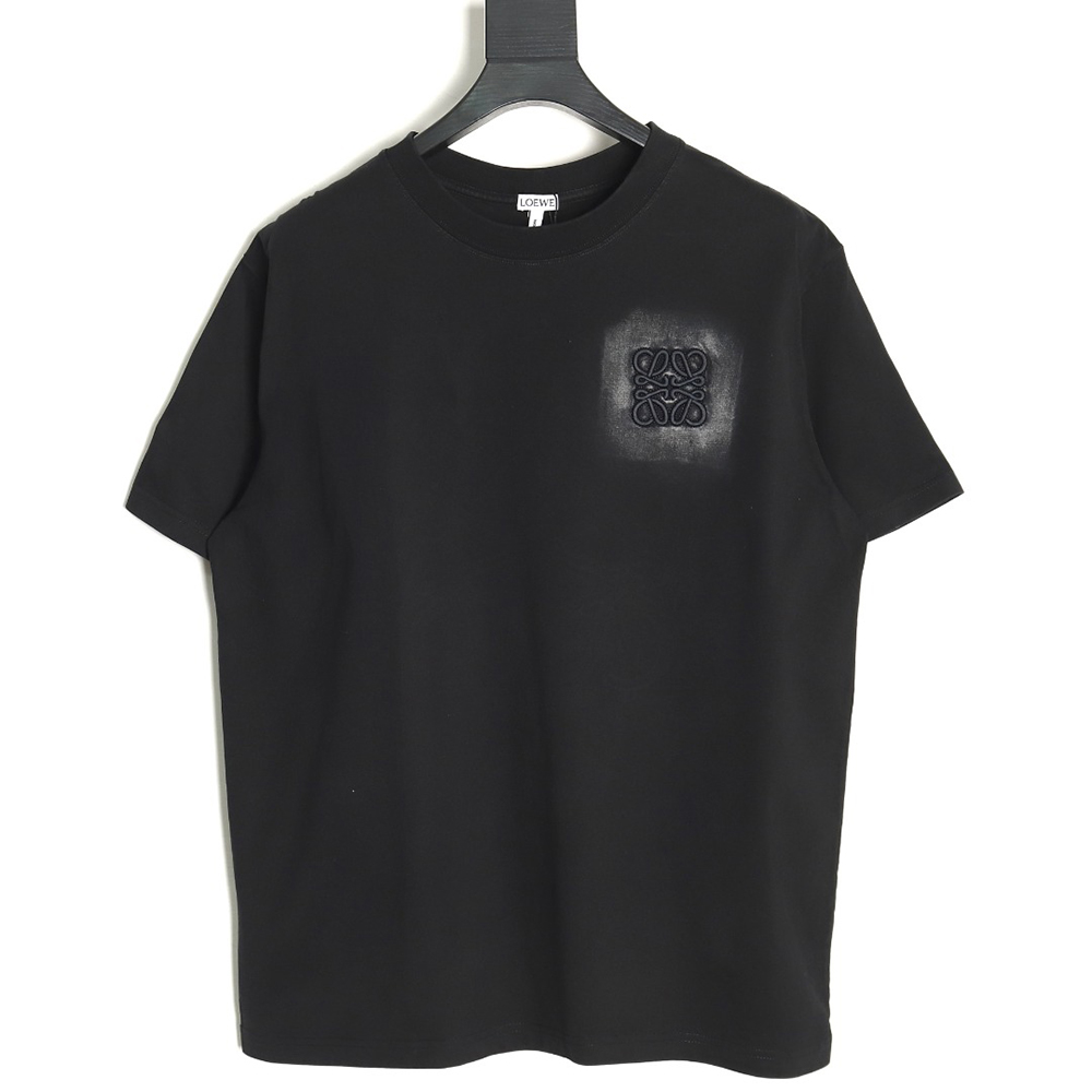 Loewe washed letter embroidered crew neck T-shirt