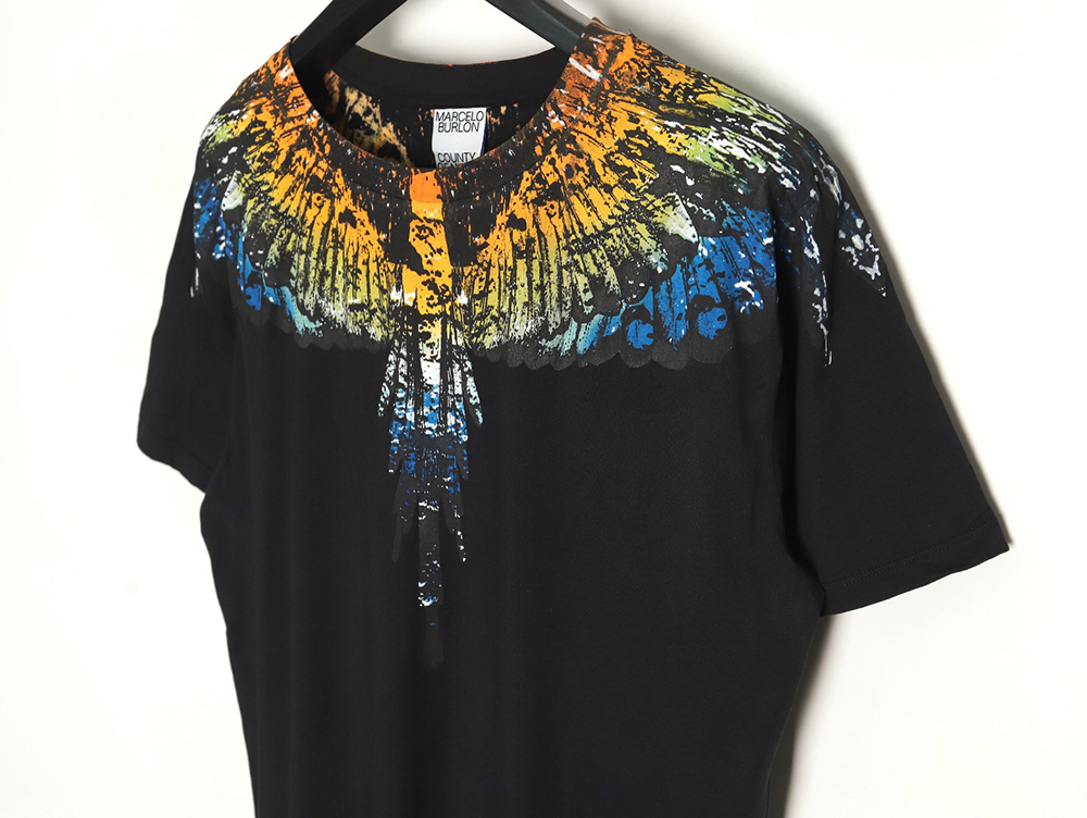 Marcelo Burlon Colorful Shoulder Wing Short Sleeve