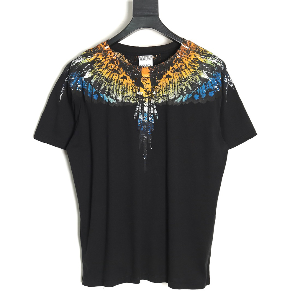 Marcelo Burlon Colorful Shoulder Wing Short Sleeve