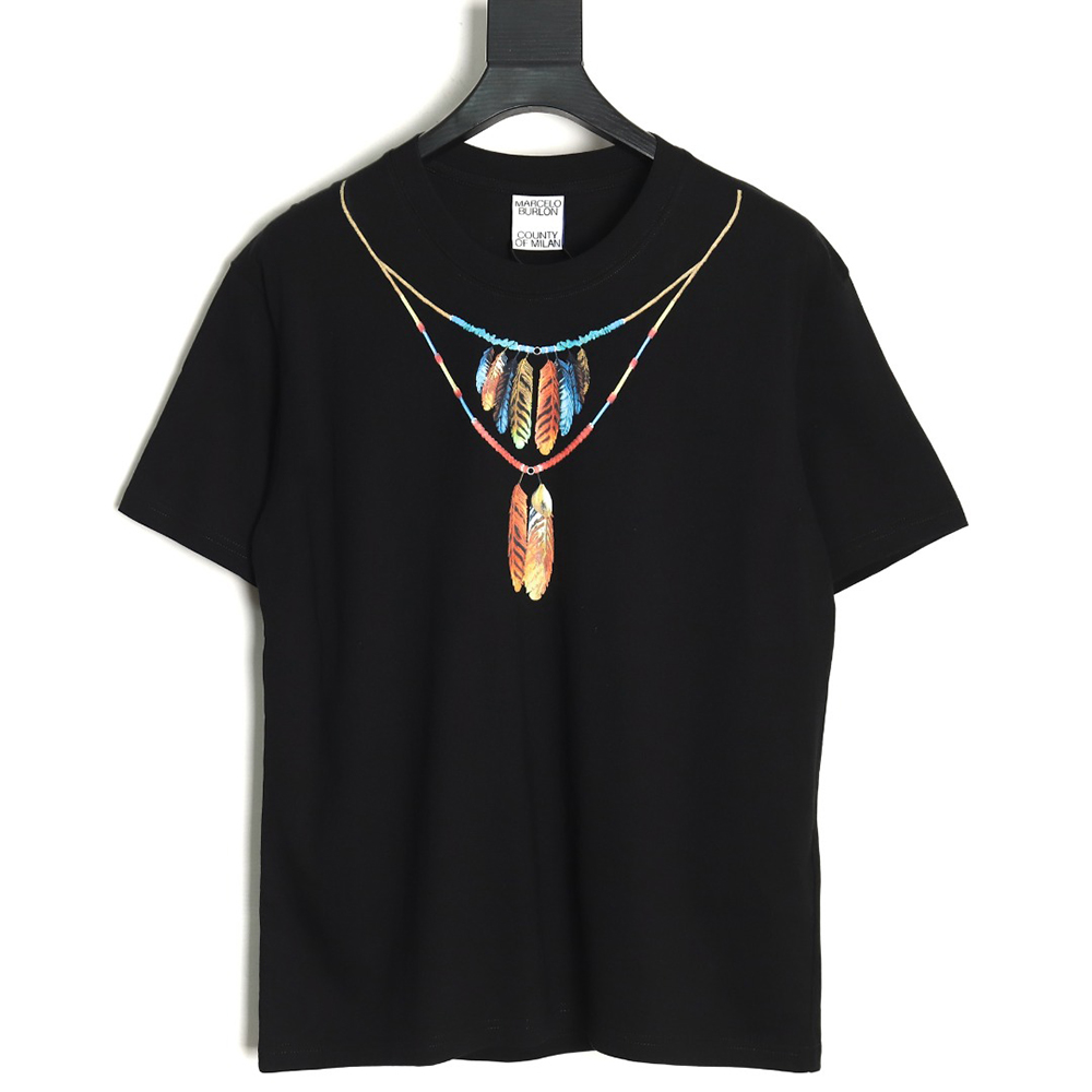 Marcelo Burlon colorful necklace short sleeve