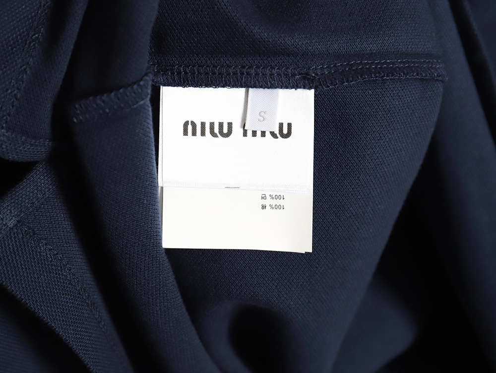 Miu Miu long-sleeved polo shirt with embroidered letters