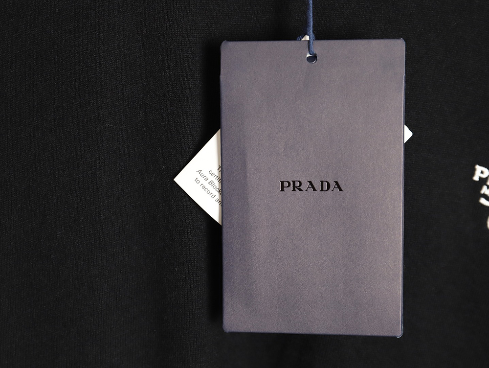 Prada Logo Embroidered Fine Wool Crew Neck Sweater