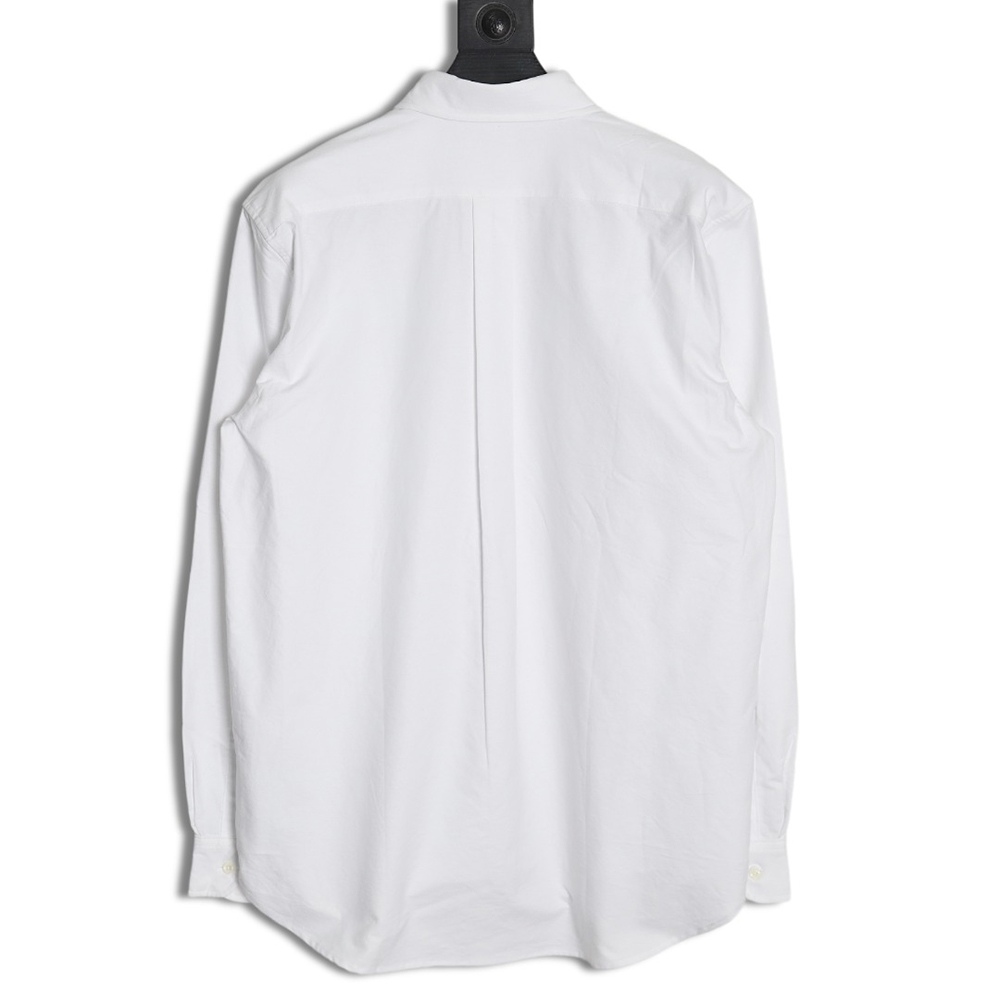 Prada circle embroidery long-sleeved shirt