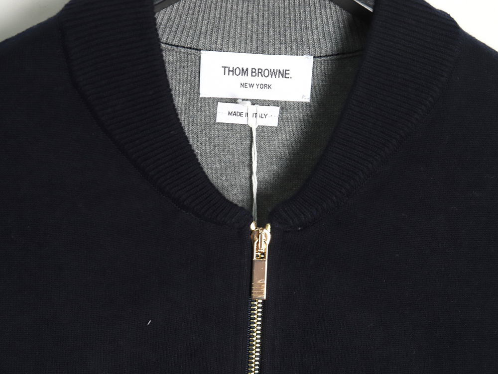 Thom Browne Peacock Zip Baseball Jacket TSK1