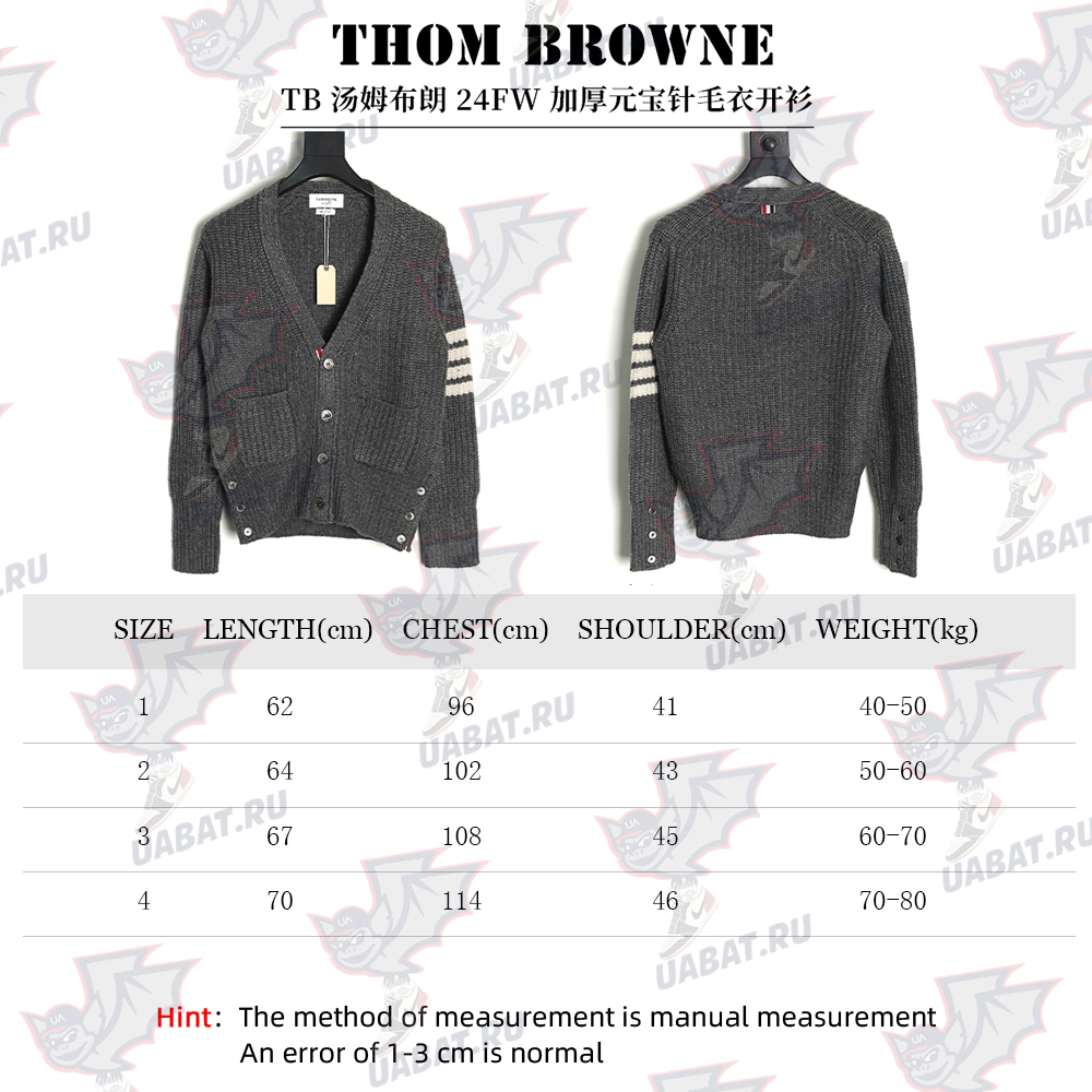 Thom Browne Thickened Yuanbao Needle Cardigan TSK1