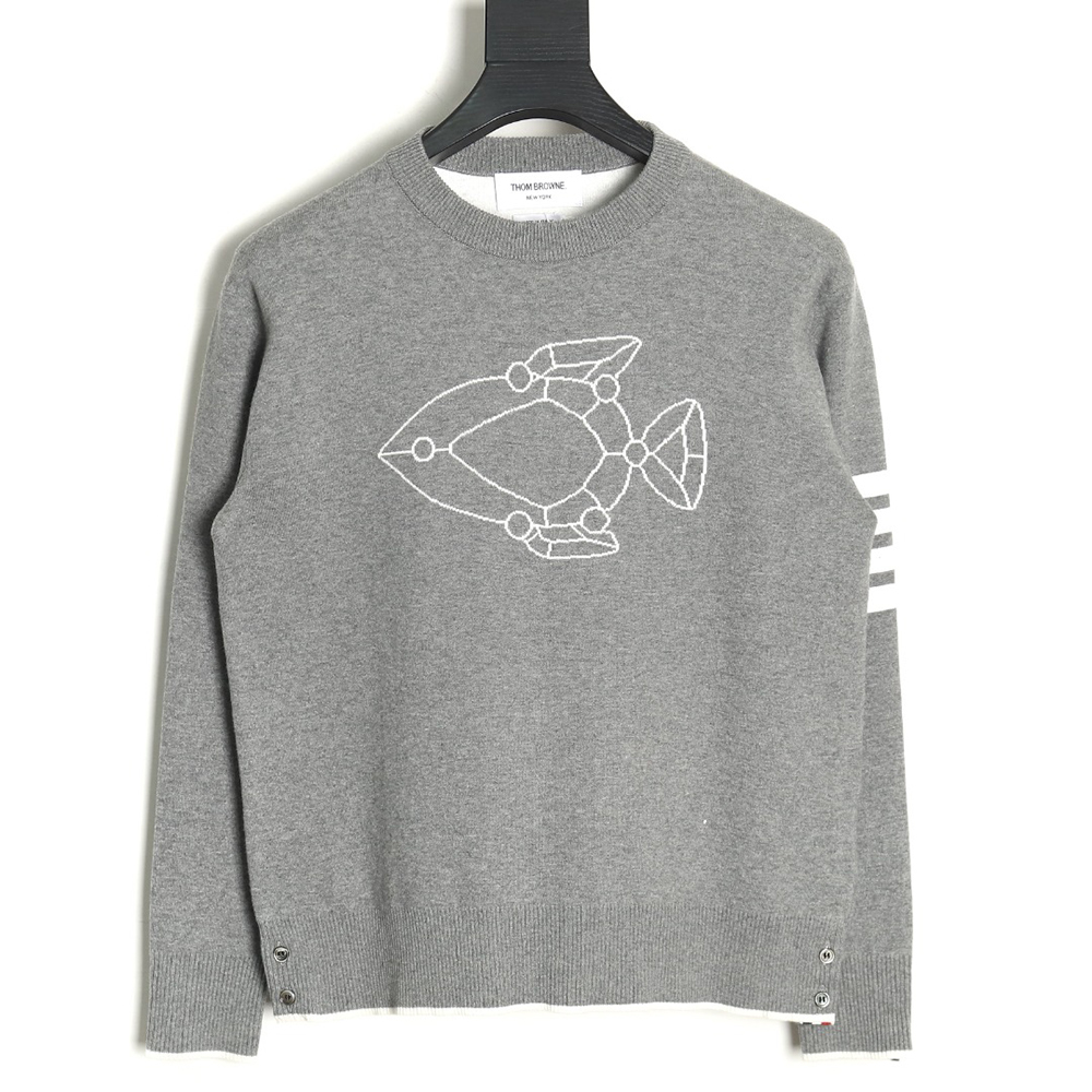 Thom Browne Submarine Jacquard Crew Neck Sweater