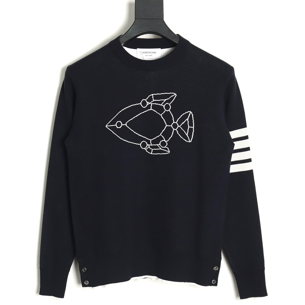 Thom Browne Submarine Jacquard Crew Neck Sweater TSK1