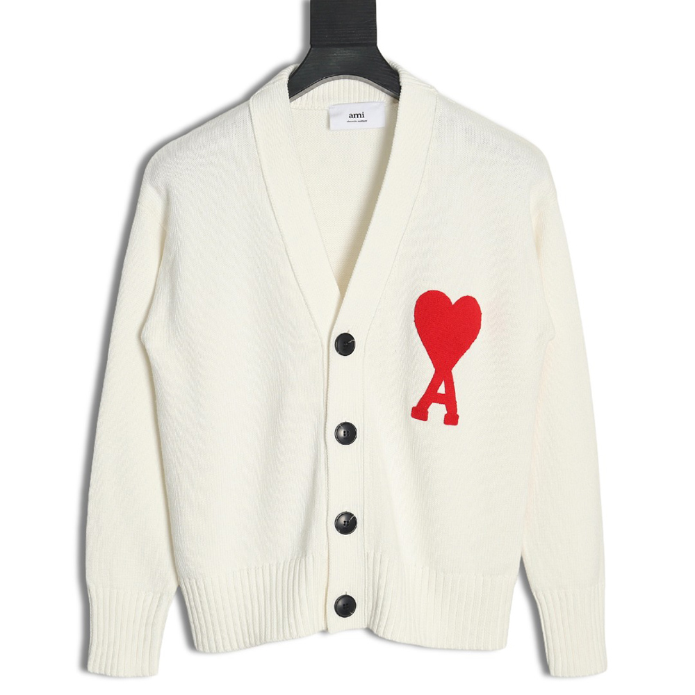 AMI PARIS Heart embroidered cardigan