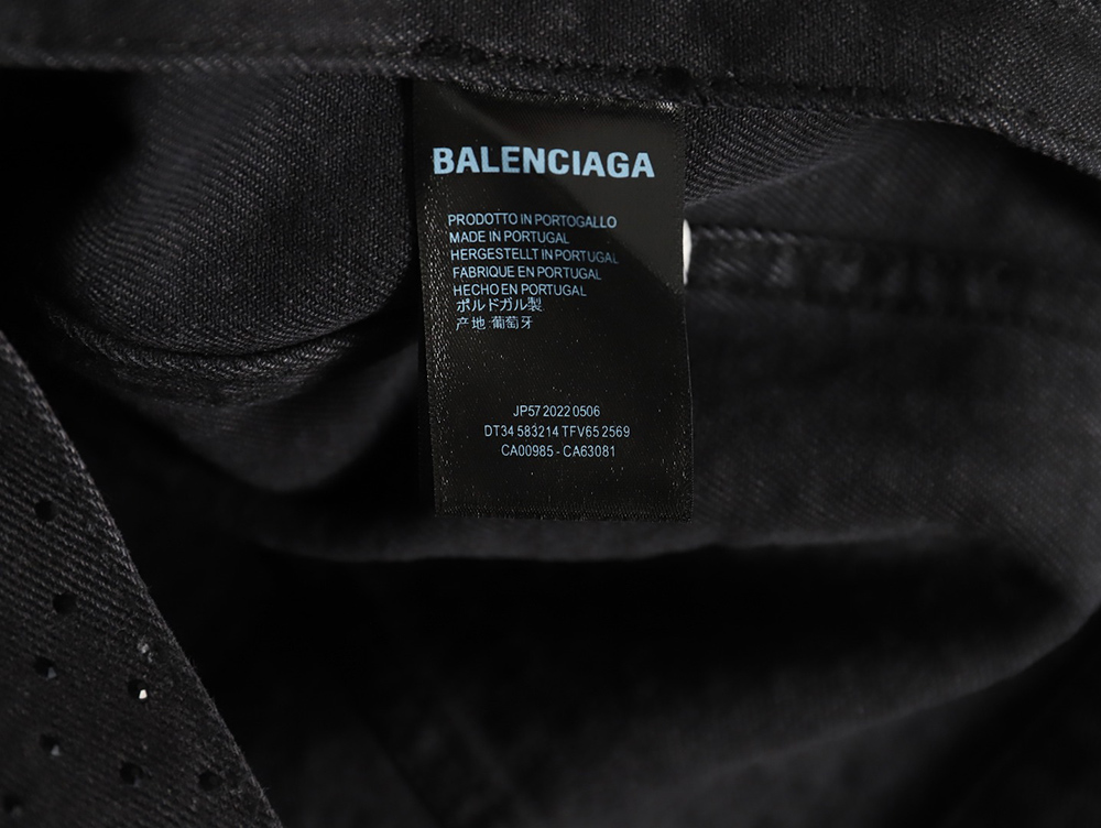 Balenciaga vintage distressed starry rhinestone washed denim TSK1