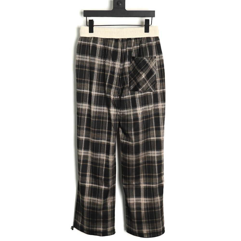 Balenciaga embroidered logo checked trousers