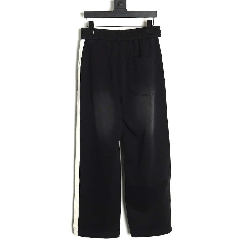 Balenciaga washed letter print web trousers