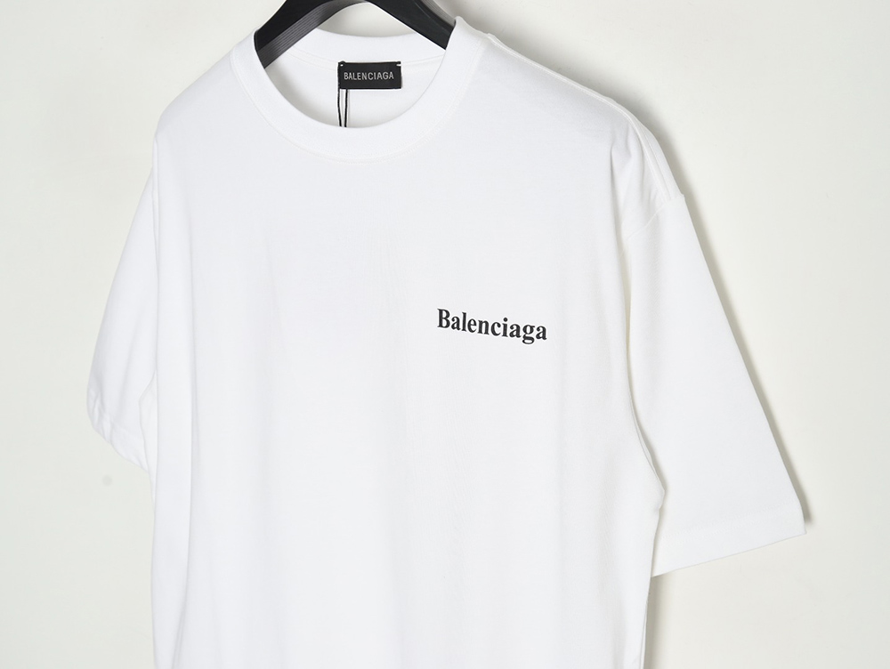 Balenciaga lettering print short sleeves