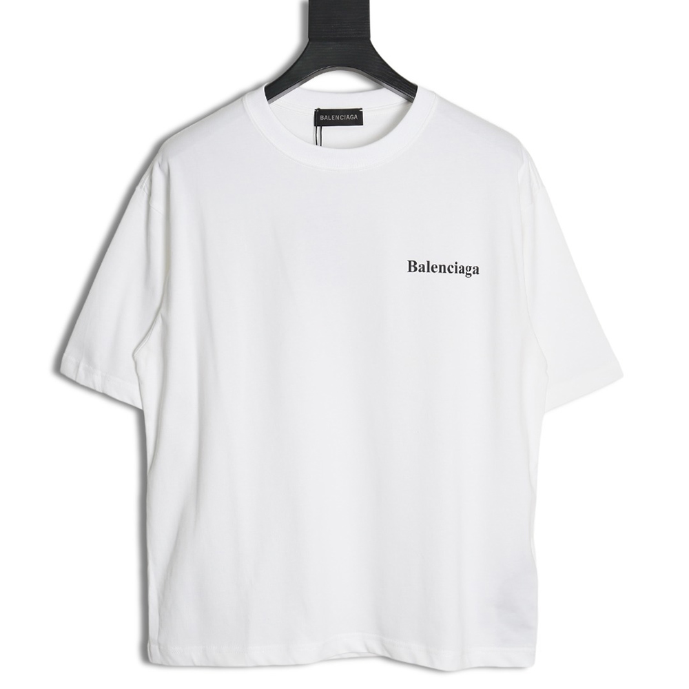 Balenciaga lettering print short sleeves