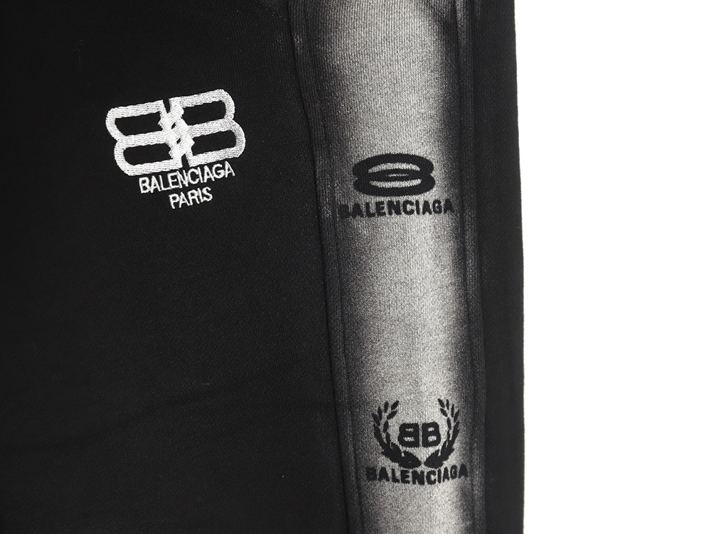Balenciaga washed lock embroidered trousers