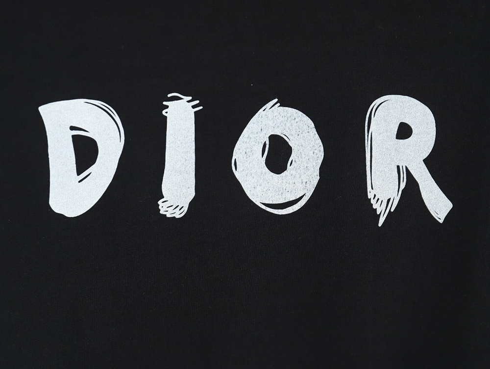 Dior Dragon Print Lettering Short Sleeve T-Shirt TSK1