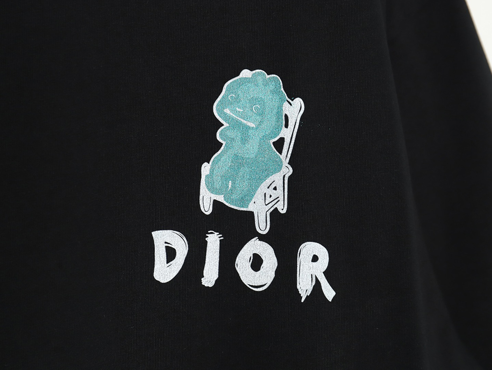 Dior Dragon Print Lettering Short Sleeve T-Shirt TSK1