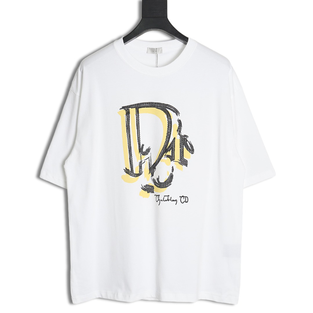 Dior letter print crew neck short sleeves