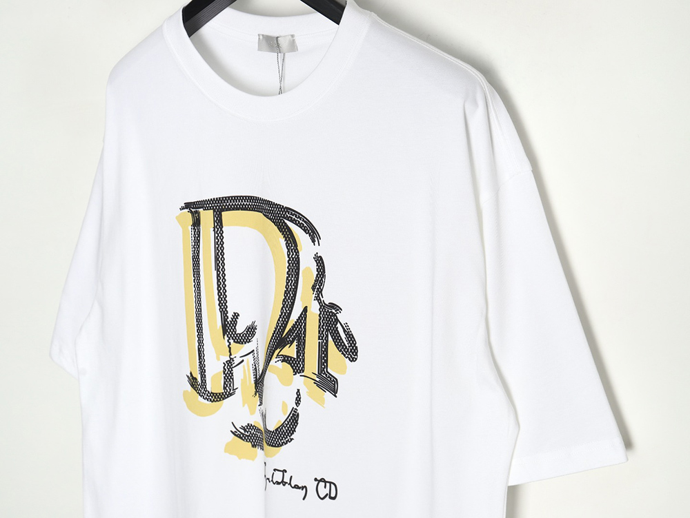 Dior letter print crew neck short sleeves