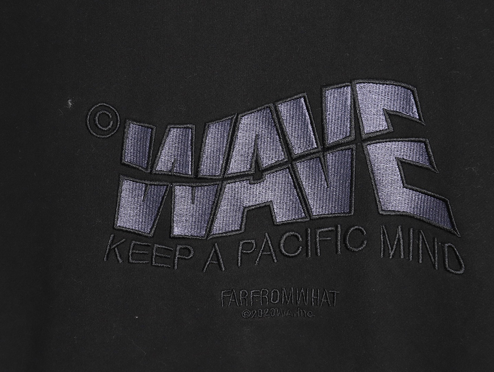 Far archive wave embroidered hoodie