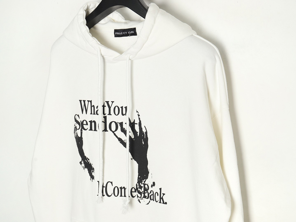 Grailz ghost hand print hoodie