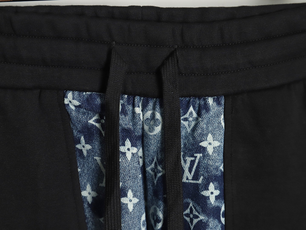 Louis Vuitton printed denim patchwork large pocket trousers