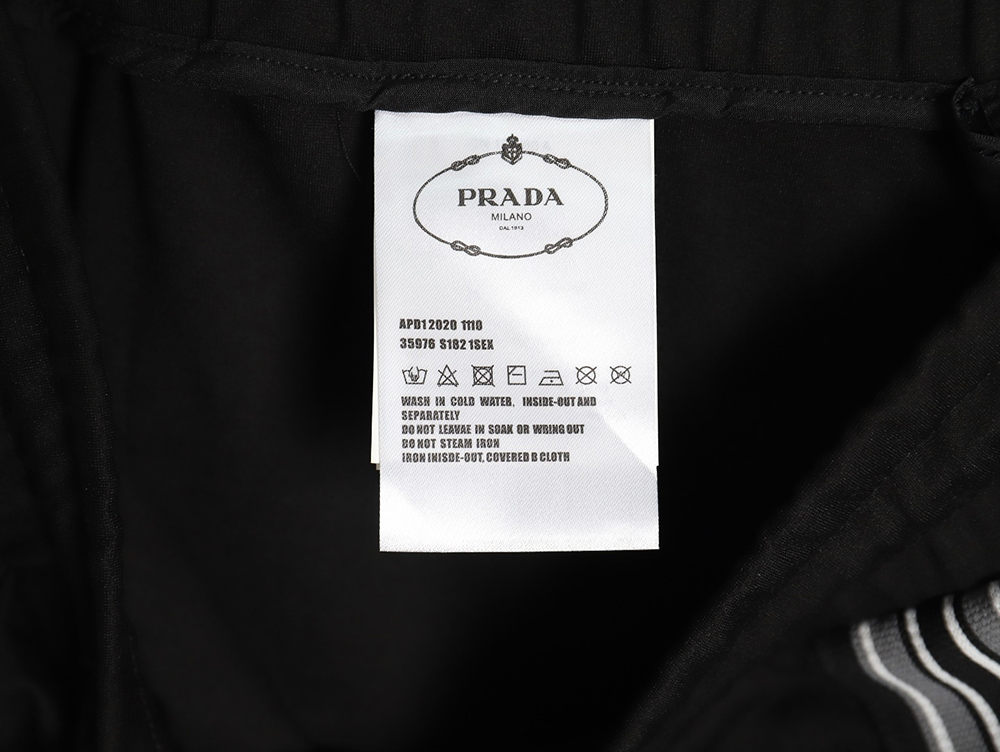 Prada pocket zip side weave trousers