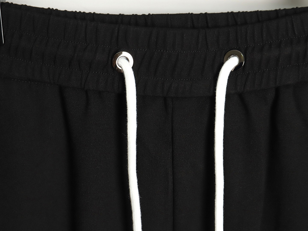 Prada triangle logo iron ribbon trousers