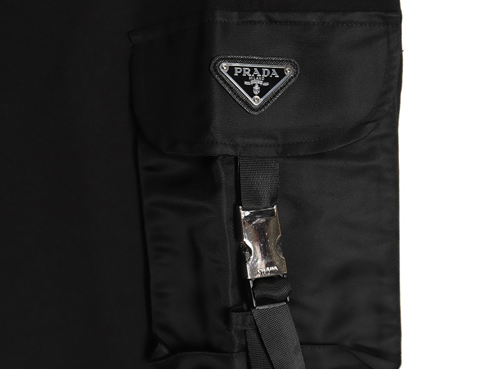 Prada side pocket lock cargo trousers