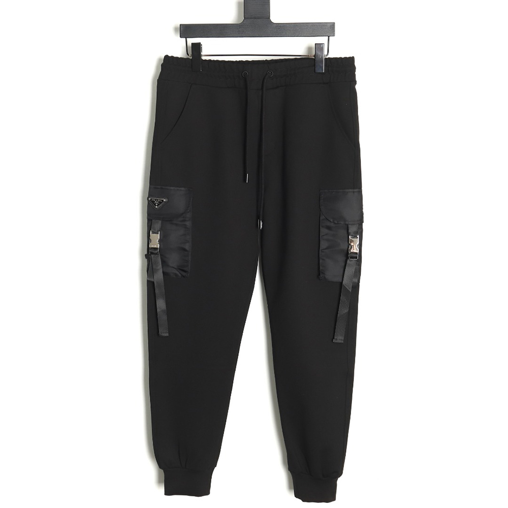 Prada side pocket lock cargo trousers