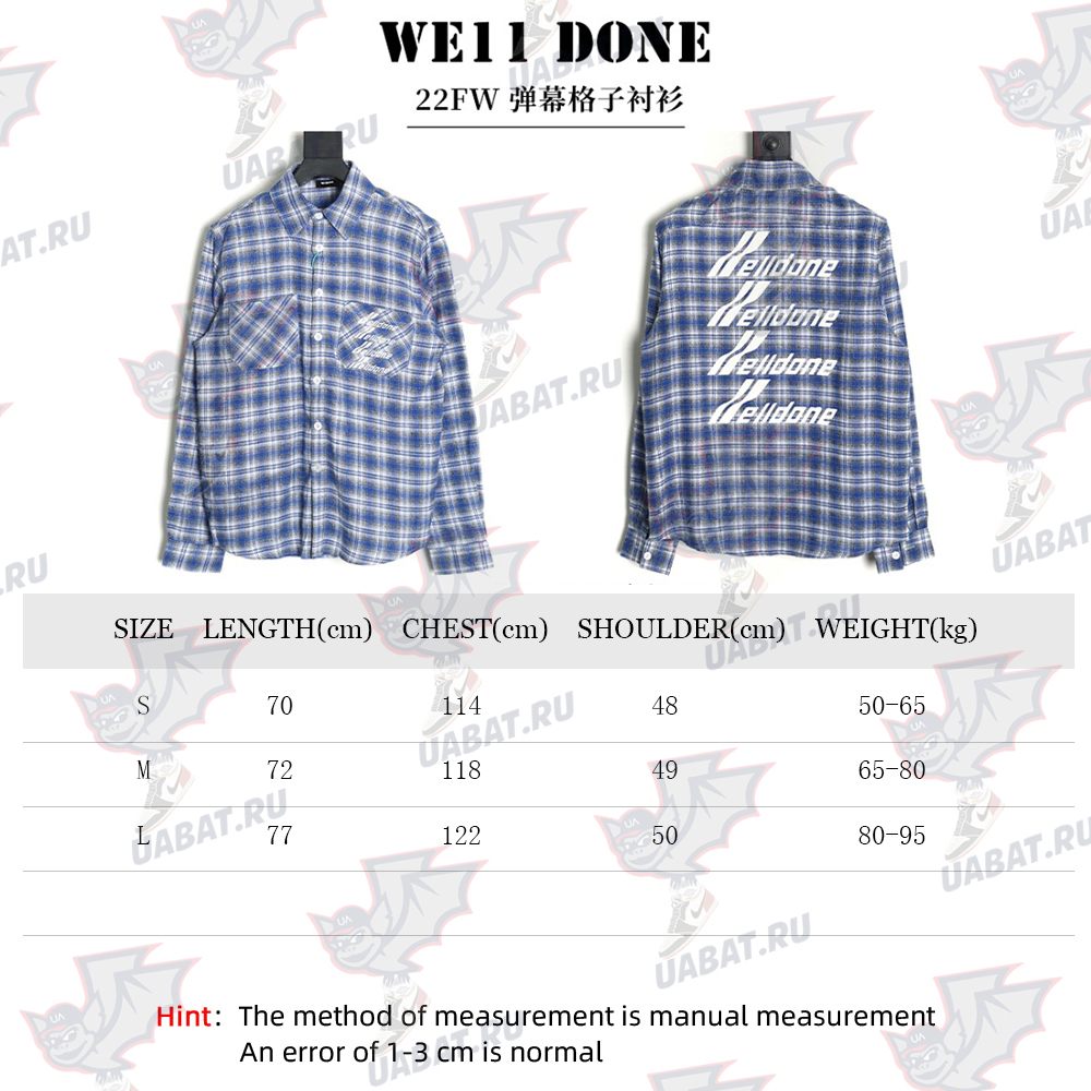 WE11 DONE Barrage Plaid Shirt