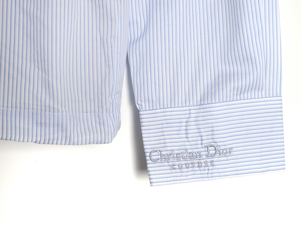 Dior zip pocket striped shirt