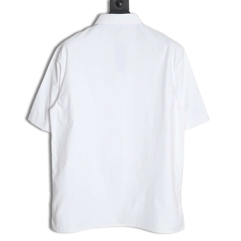 Dior short-sleeved shirt with heart embroidery on pockets