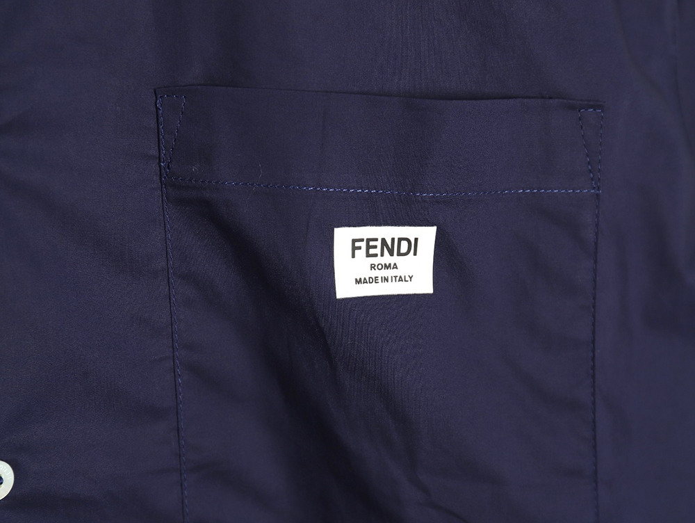 Fendi Roma square logo long-sleeved shirt