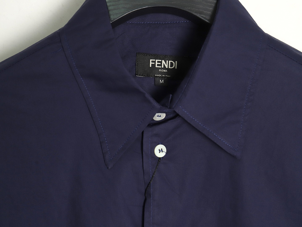 Fendi Roma square logo long-sleeved shirt