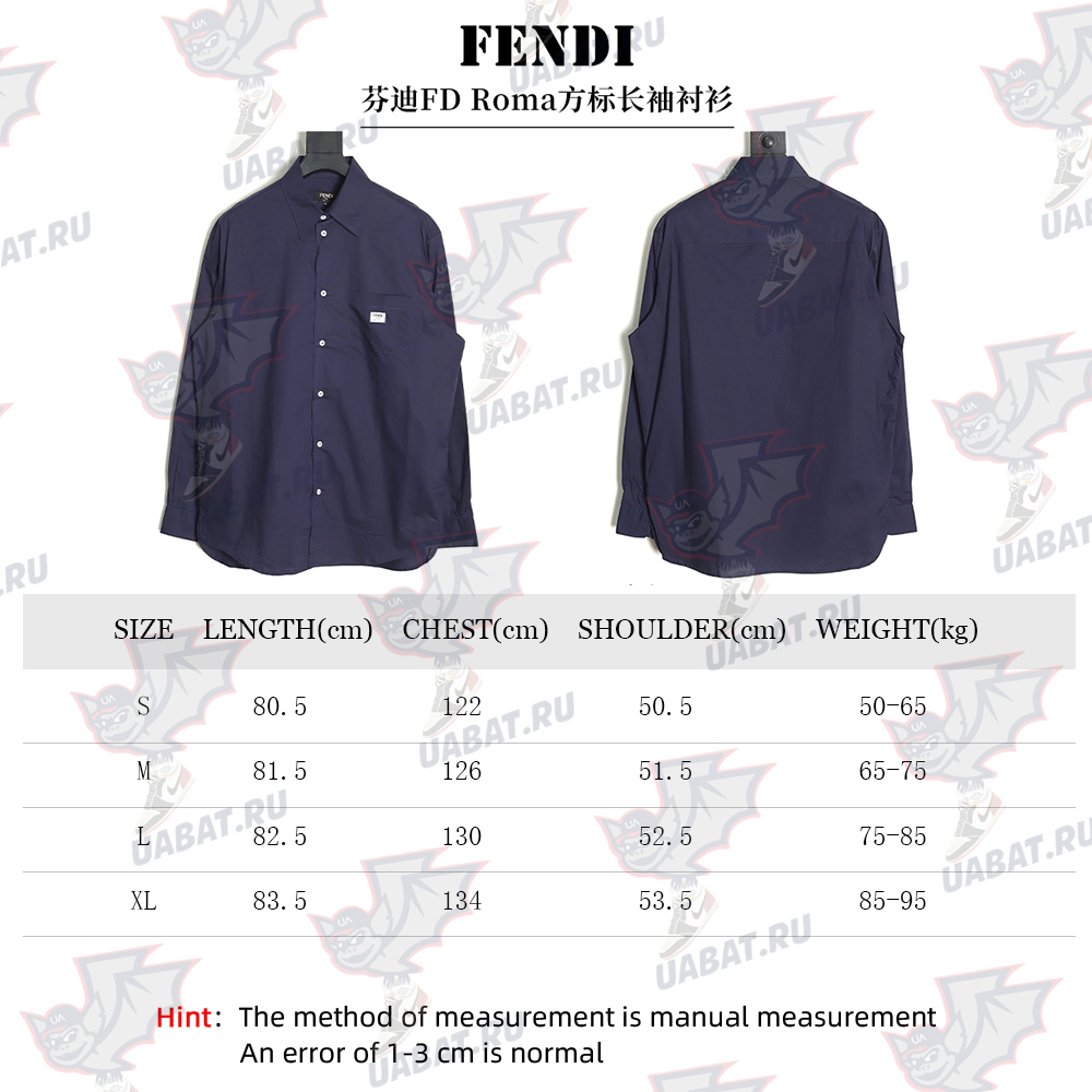 Fendi Roma square logo long-sleeved shirt