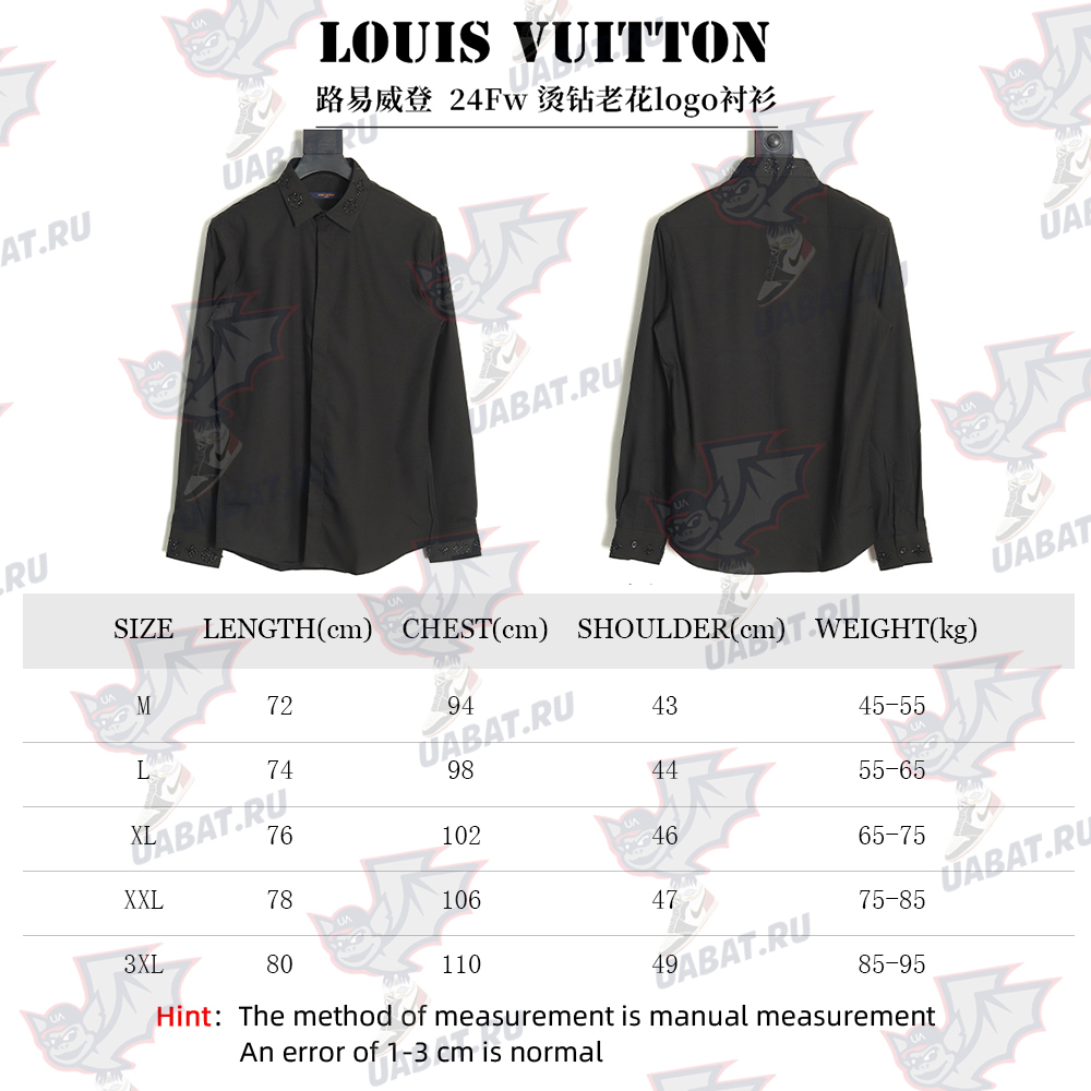 Louis Vuitton rhinestone monogram logo shirt