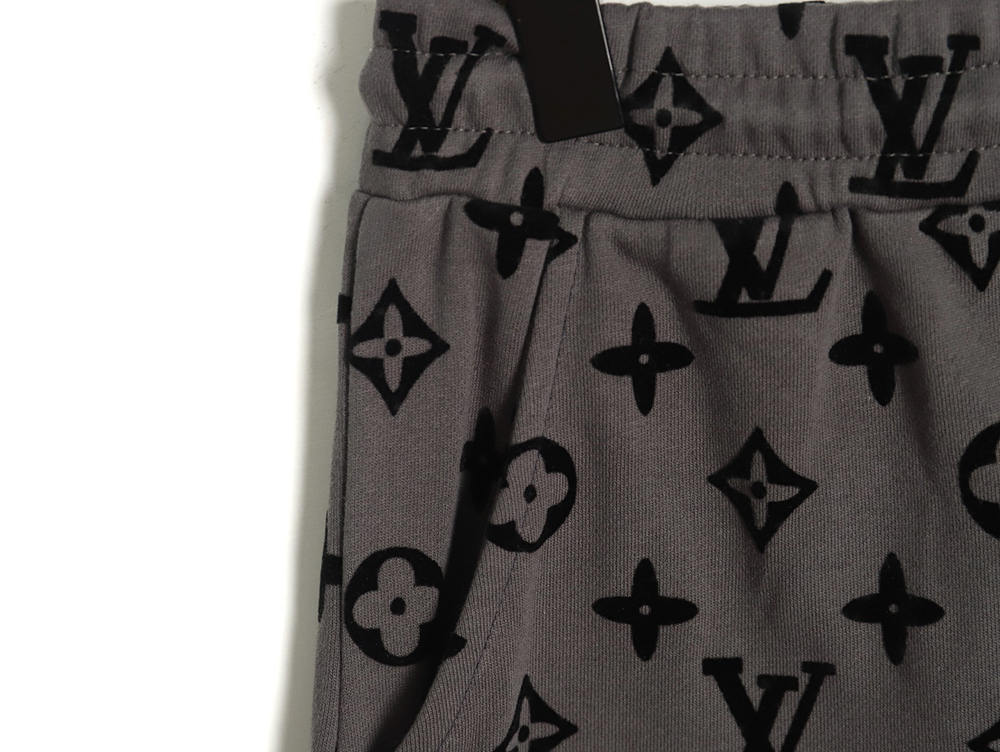 Louis Vuitton monogram flocked full-print logo shorts